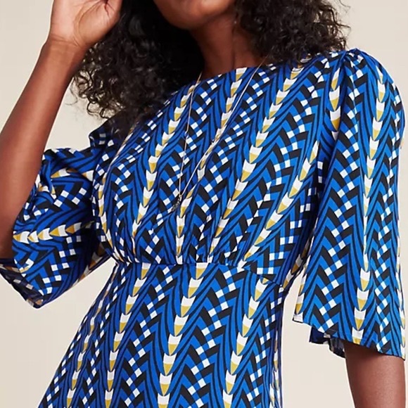 Anthropologie The Odells Marjorie Geo Midi Dress - Picture 3 of 6